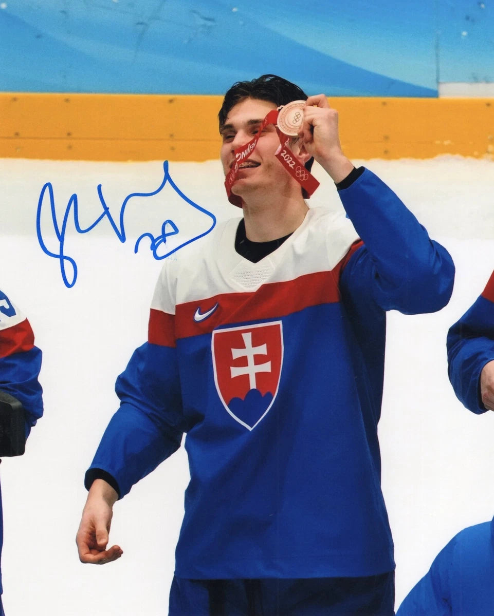 Juraj Slafkovský Signed-Style Team Slovakia Olympics Canvas Wall Art
