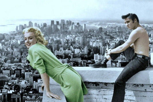 Marilyn Monroe & Elvis Presley Canvas Wall Art – Vintage Icon Legends Decor