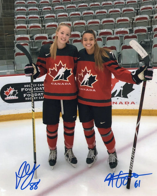 Julia & Nicole Gosling Signed-Style Women’s Hockey Canvas Wall Art | Signature Reproduction Print