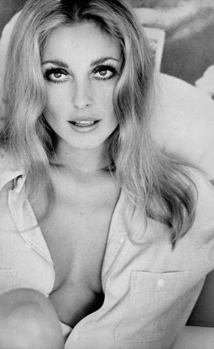 Sharon Tate Black and White Canvas Wall Art – Vintage Hollywood Aesthetic Poster