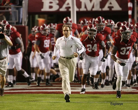 Nick Saban Alabama Crimson Tide Canvas Wall Art – College Football Legend Decor